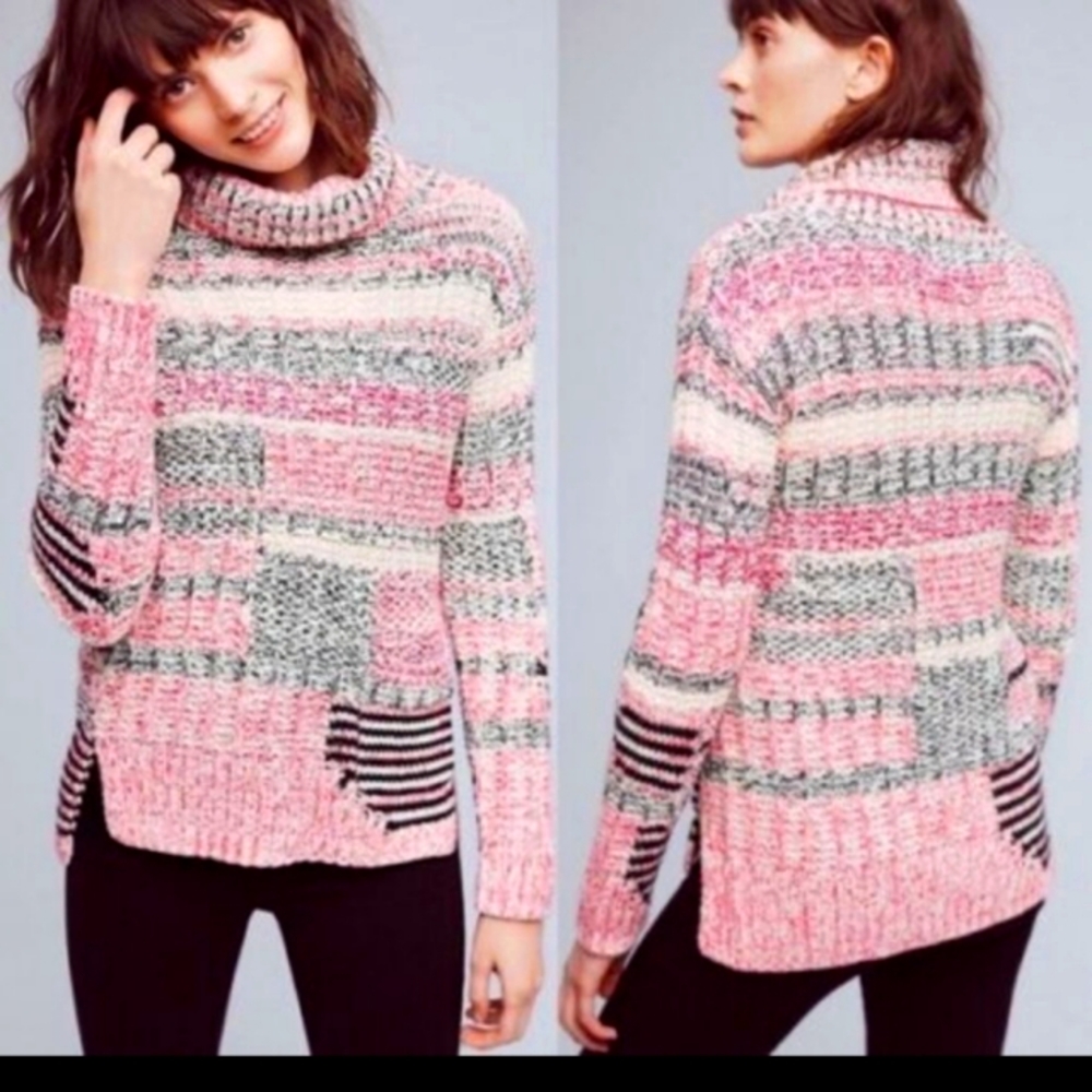 NWOT Anthropology Sparrow Pocket Design Sweater